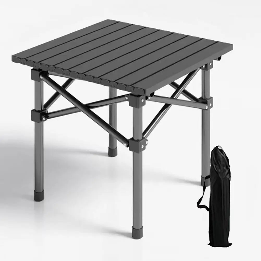 Carbon Steel Outdoor Folding Table Heavy Duty Height Adjustable Metal Camping Hiking Backpacking Picnic BBQ Portable Table