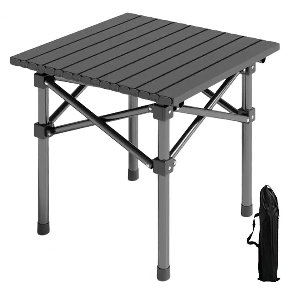 Carbon Steel Outdoor Folding Table Heavy Duty Height Adjustable Metal Camping Hiking Backpacking Picnic BBQ Portable Table