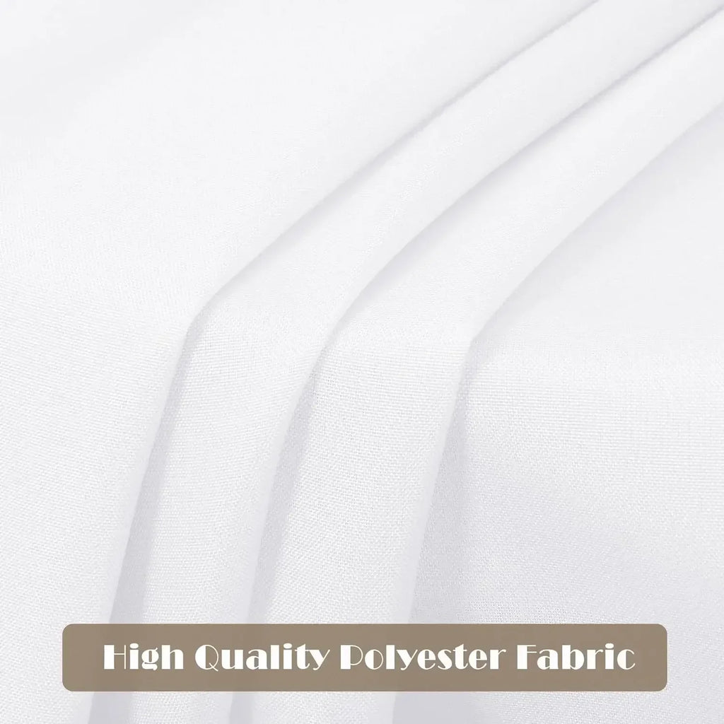 Polyester White Tablecloth Stain Wrinkle Rectangle Washable Table Cover Resistant for Dining Wedding Banquet Party Decor