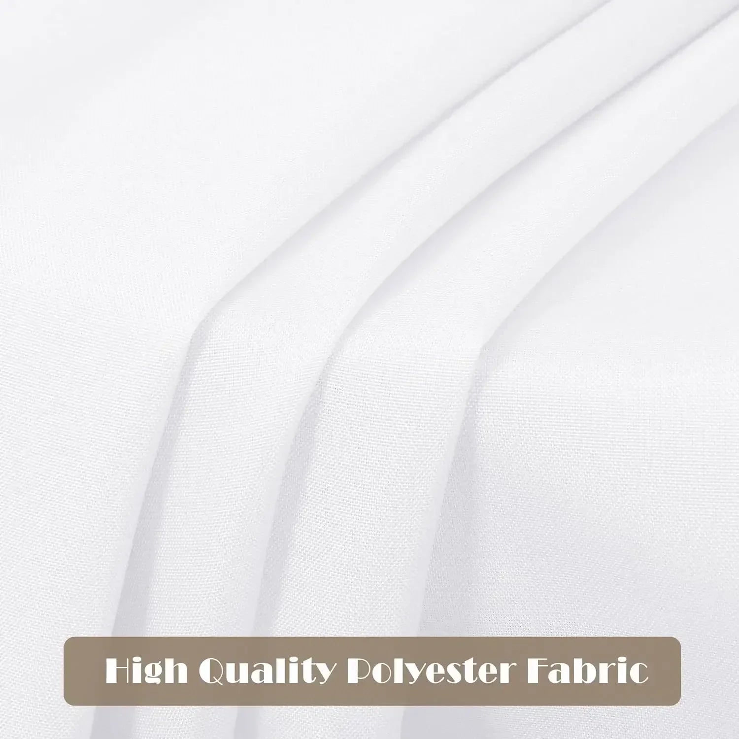 Polyester White Tablecloth Stain Wrinkle Rectangle Washable Table Cover Resistant for Dining Wedding Banquet Party Decor