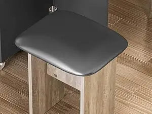 Set for 4, Dinner Table with 4 Leather Chairs and Shelves, Space Saving Foldable Dining with 6 Wheels, Kitchen