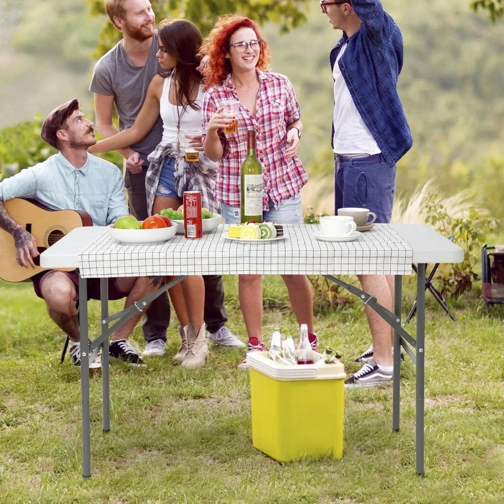 4ft Plastic Folding Table Lightweight  for Camping Picnic Folding  Outdoor  Picnic Folding Desk