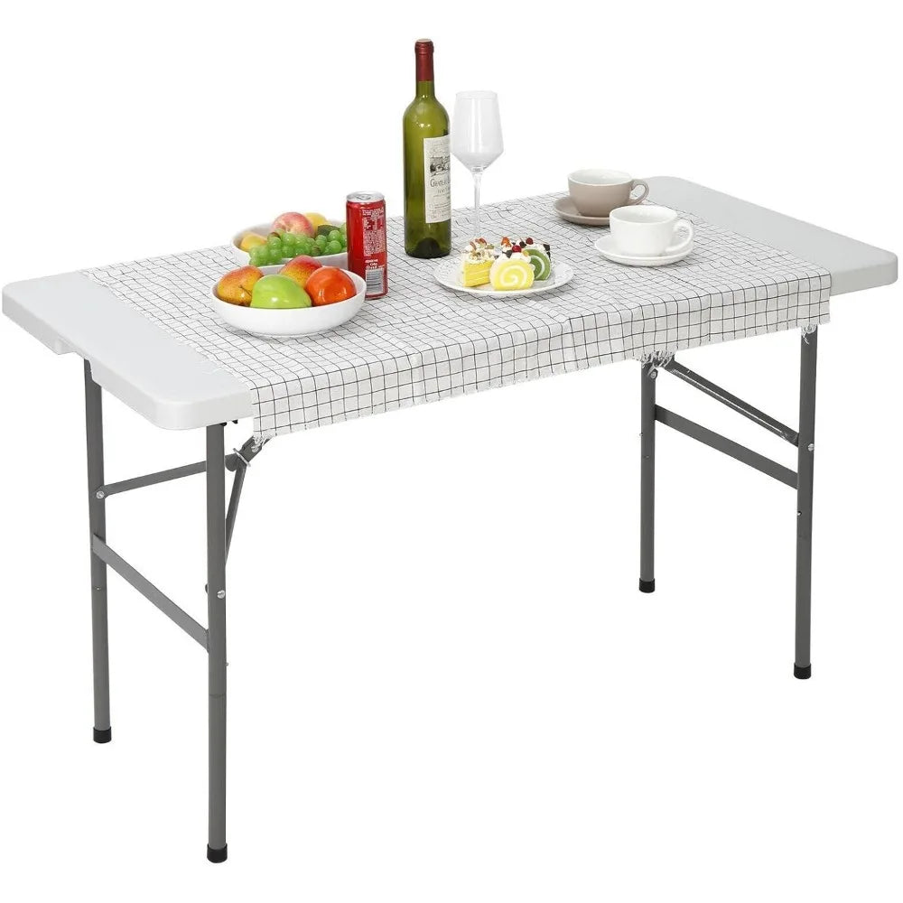 4ft Plastic Folding Table Lightweight  for Camping Picnic Folding  Outdoor  Picnic Folding Desk