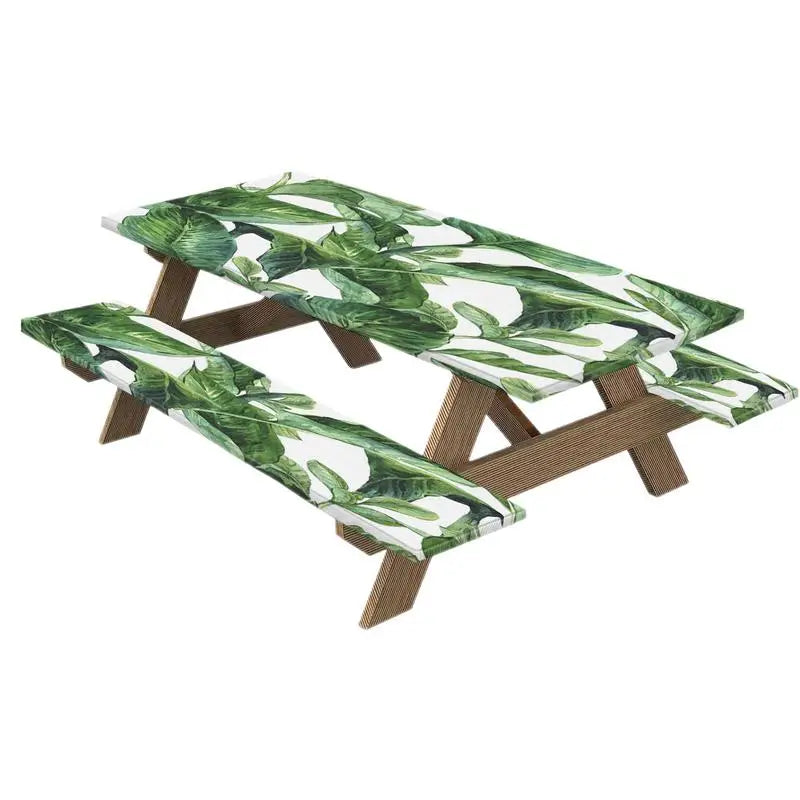 Picnic Table Covers With Elastic 3pcs Set Picnic Table Covers Picnic Bench Covers Beautiful Water Proof Elastic Tablecloths For