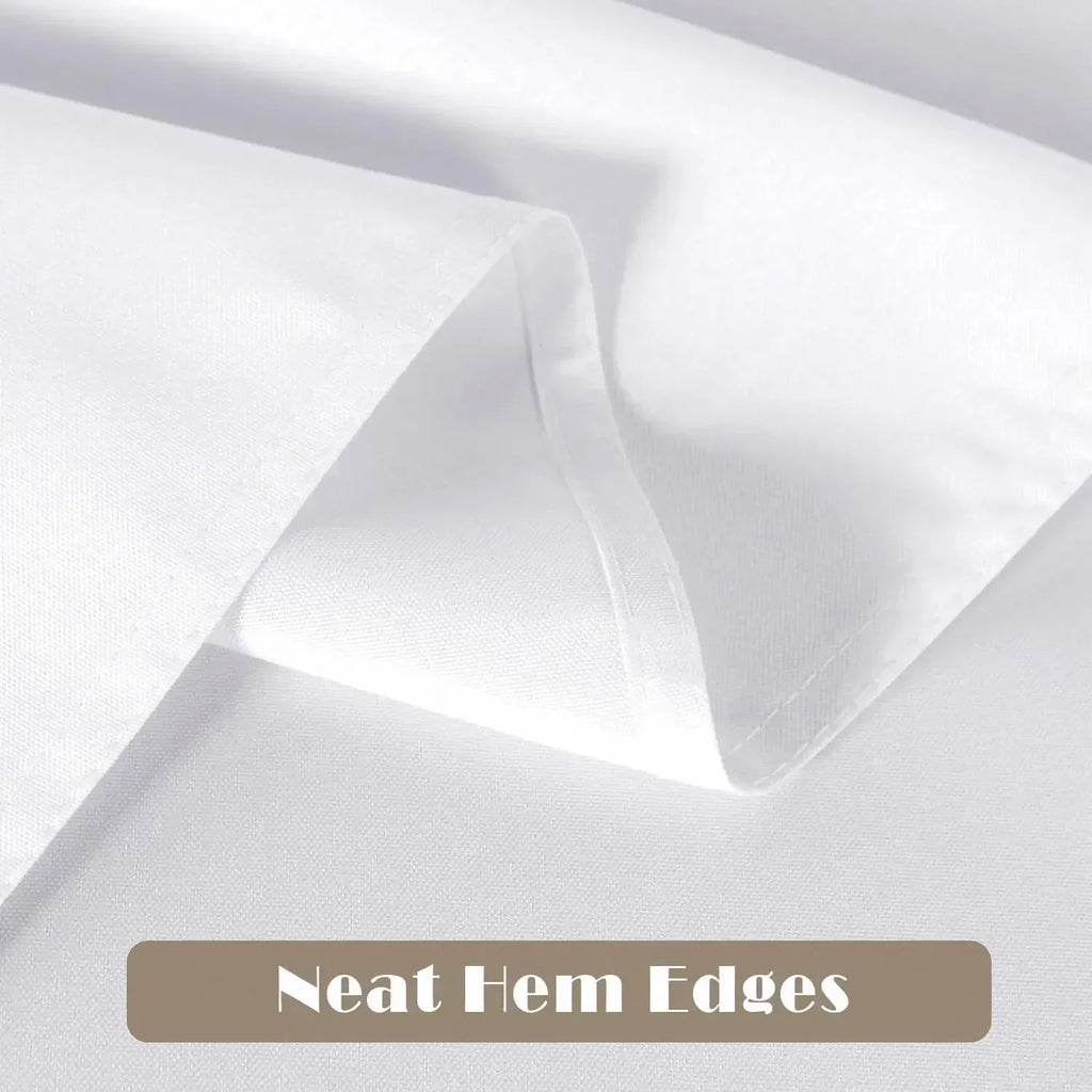 Polyester White Tablecloth Stain Wrinkle Rectangle Washable Table Cover Resistant for Dining Wedding Banquet Party Decor