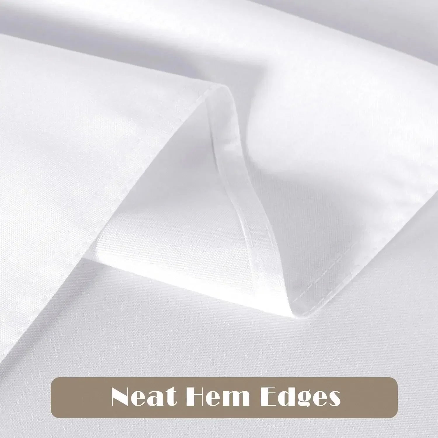 Polyester White Tablecloth Stain Wrinkle Rectangle Washable Table Cover Resistant for Dining Wedding Banquet Party Decor
