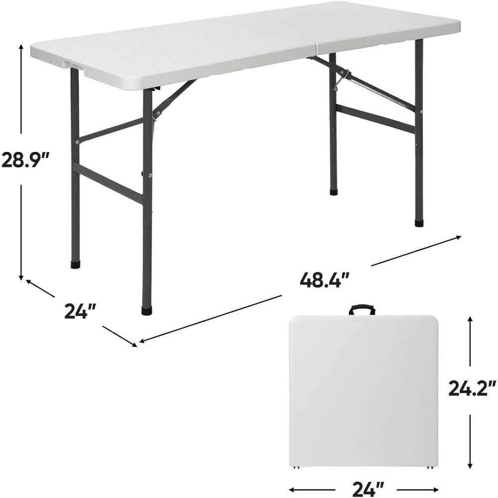 4ft Plastic Folding Table Lightweight  for Camping Picnic Folding  Outdoor  Picnic Folding Desk