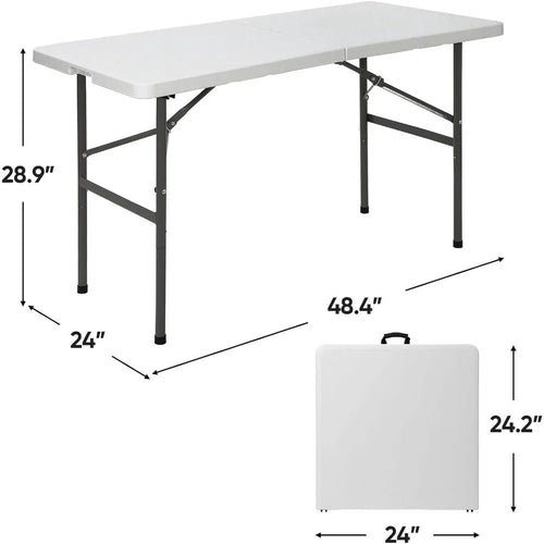 4ft Plastic Folding Table Lightweight  for Camping Picnic Folding  Outdoor  Picnic Folding Desk