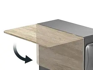 Set for 4, Dinner Table with 4 Leather Chairs and Shelves, Space Saving Foldable Dining with 6 Wheels, Kitchen